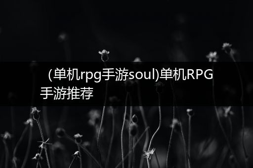 （单机rpg手游soul)单机RPG手游推荐