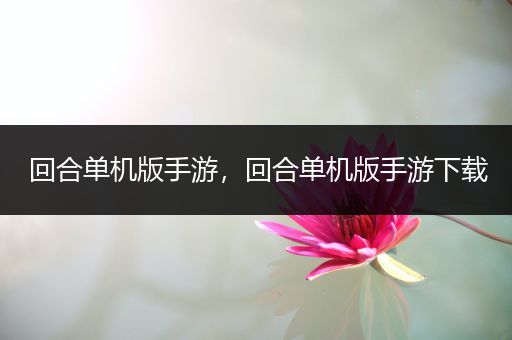 回合单机版手游，回合单机版手游下载