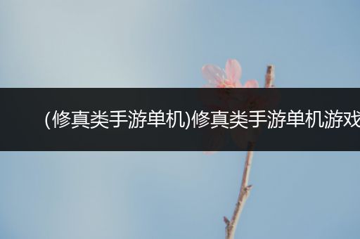 （修真类手游单机)修真类手游单机游戏