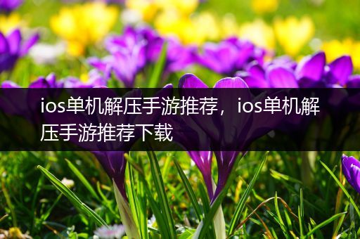 ios单机解压手游推荐，ios单机解压手游推荐下载