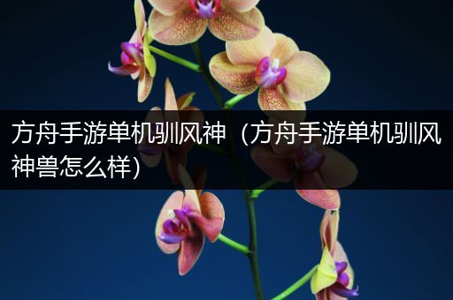 方舟手游单机驯风神（方舟手游单机驯风神兽怎么样）