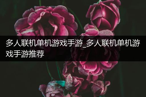 多人联机单机游戏手游_多人联机单机游戏手游推荐