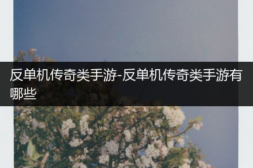 反单机传奇类手游-反单机传奇类手游有哪些