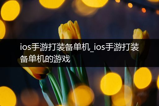 ios手游打装备单机_ios手游打装备单机的游戏