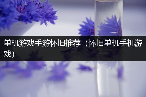 单机游戏手游怀旧推荐（怀旧单机手机游戏）