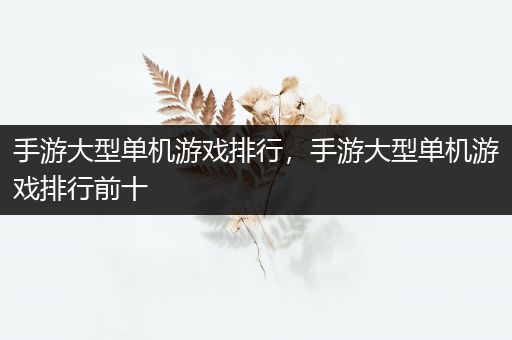 手游大型单机游戏排行，手游大型单机游戏排行前十