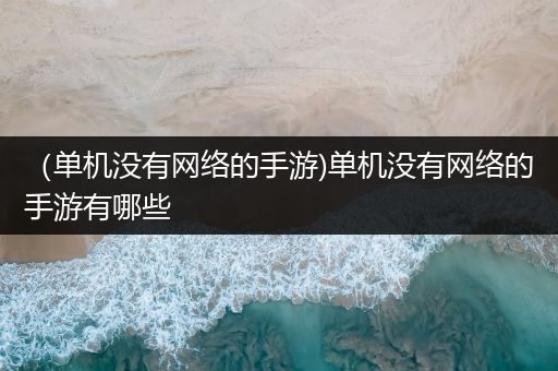 （单机没有网络的手游)单机没有网络的手游有哪些