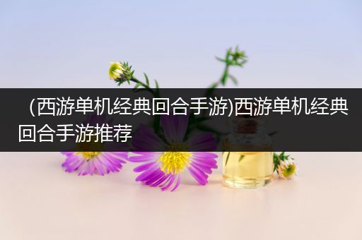 （西游单机经典回合手游)西游单机经典回合手游推荐