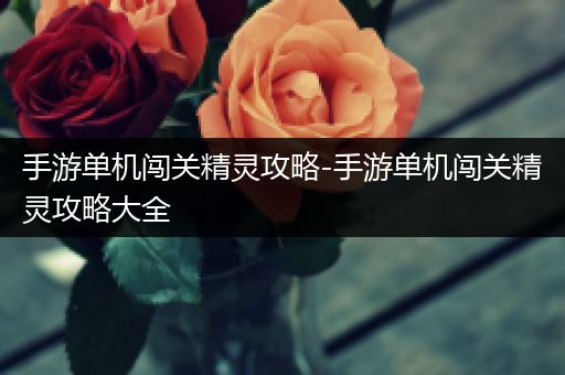 手游单机闯关精灵攻略-手游单机闯关精灵攻略大全