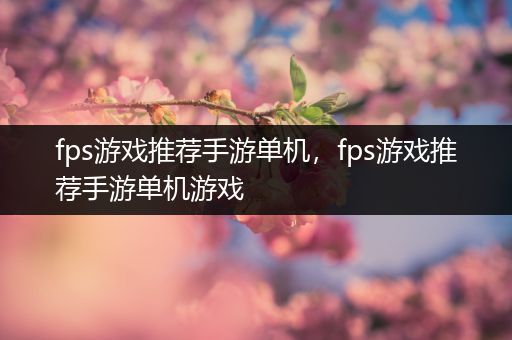 fps游戏推荐手游单机，fps游戏推荐手游单机游戏