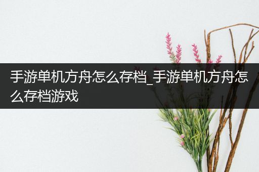 手游单机方舟怎么存档_手游单机方舟怎么存档游戏