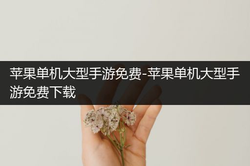 苹果单机大型手游免费-苹果单机大型手游免费下载