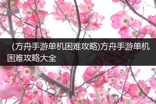 （方舟手游单机困难攻略)方舟手游单机困难攻略大全