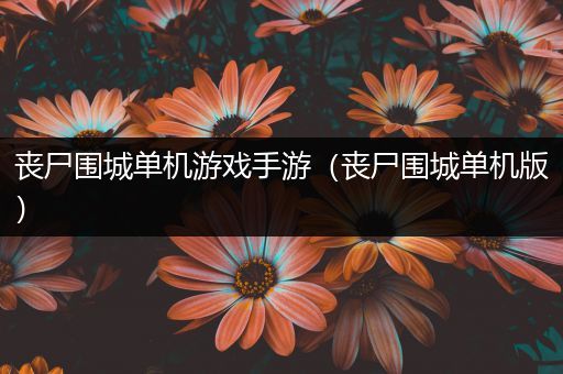 丧尸围城单机游戏手游（丧尸围城单机版）