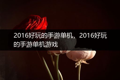 2016好玩的手游单机，2016好玩的手游单机游戏