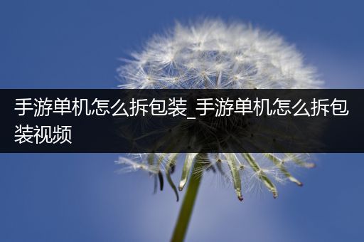 手游单机怎么拆包装_手游单机怎么拆包装视频