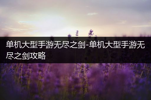 单机大型手游无尽之剑-单机大型手游无尽之剑攻略