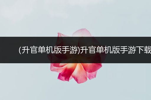 （升官单机版手游)升官单机版手游下载