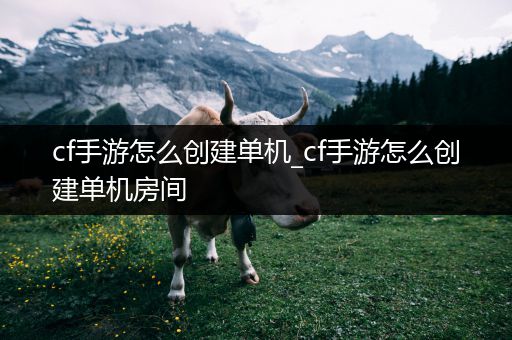 cf手游怎么创建单机_cf手游怎么创建单机房间