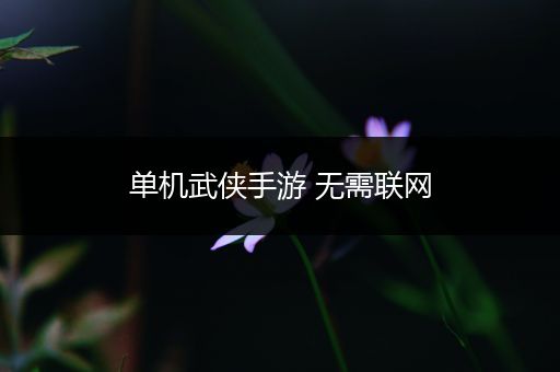 单机武侠手游 无需联网