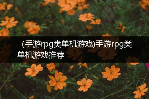 （手游rpg类单机游戏)手游rpg类单机游戏推荐