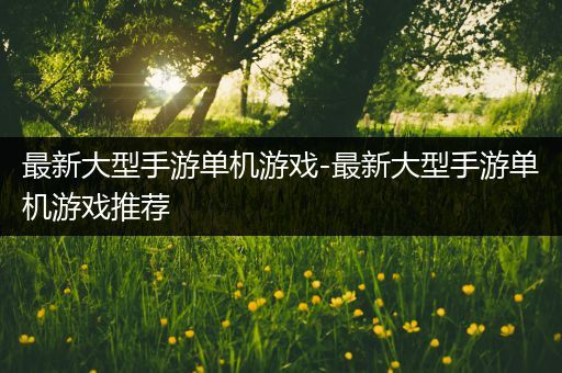 最新大型手游单机游戏-最新大型手游单机游戏推荐