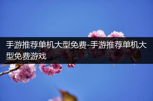 手游推荐单机大型免费-手游推荐单机大型免费游戏