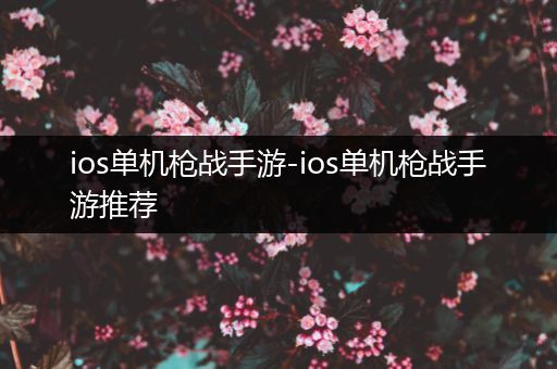 ios单机枪战手游-ios单机枪战手游推荐