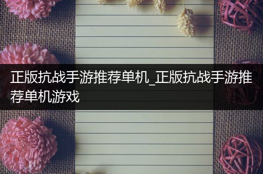 正版抗战手游推荐单机_正版抗战手游推荐单机游戏