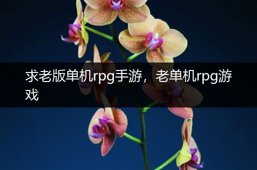 求老版单机rpg手游，老单机rpg游戏