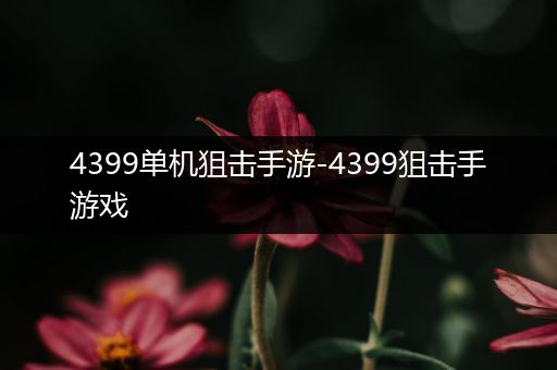 4399单机狙击手游-4399狙击手游戏