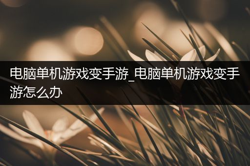 电脑单机游戏变手游_电脑单机游戏变手游怎么办