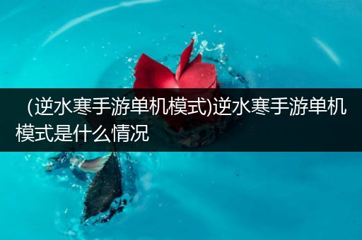 （逆水寒手游单机模式)逆水寒手游单机模式是什么情况