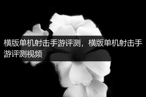 横版单机射击手游评测，横版单机射击手游评测视频