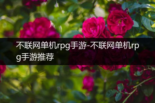 不联网单机rpg手游-不联网单机rpg手游推荐