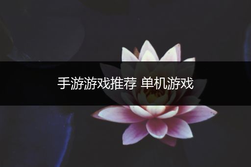 手游游戏推荐 单机游戏