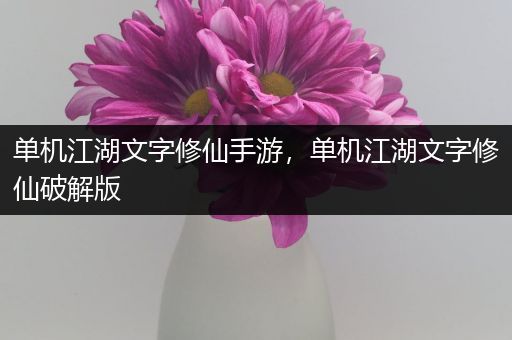 单机江湖文字修仙手游，单机江湖文字修仙破解版