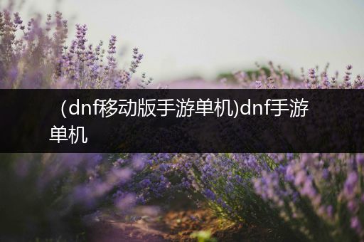 （dnf移动版手游单机)dnf手游 单机