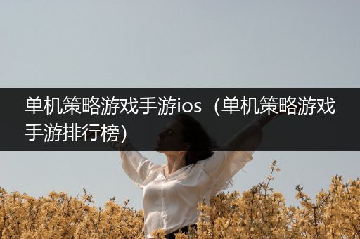 单机策略游戏手游ios（单机策略游戏手游排行榜）