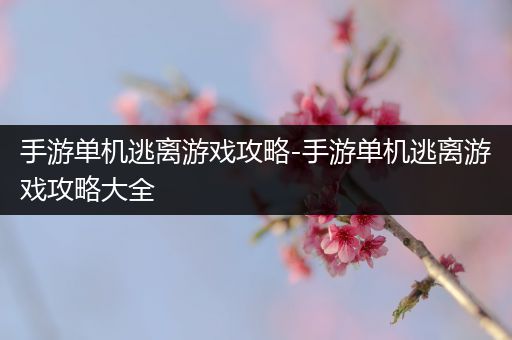 手游单机逃离游戏攻略-手游单机逃离游戏攻略大全