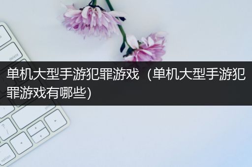 单机大型手游犯罪游戏（单机大型手游犯罪游戏有哪些）