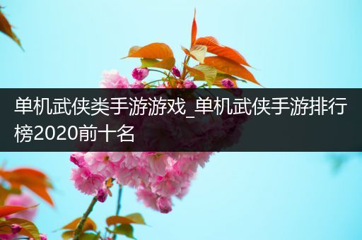 单机武侠类手游游戏_单机武侠手游排行榜2020前十名