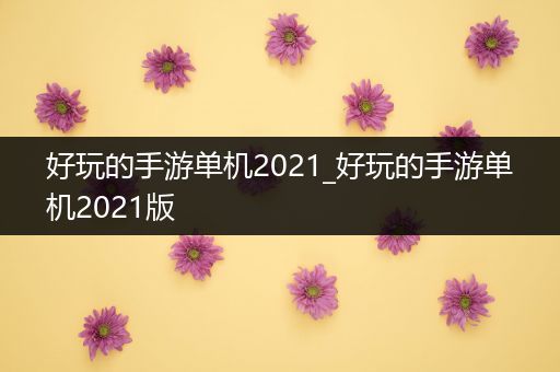 好玩的手游单机2021_好玩的手游单机2021版