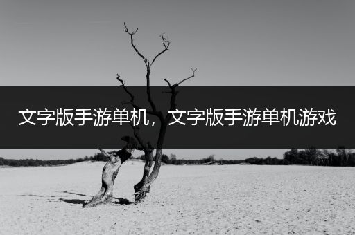 文字版手游单机，文字版手游单机游戏